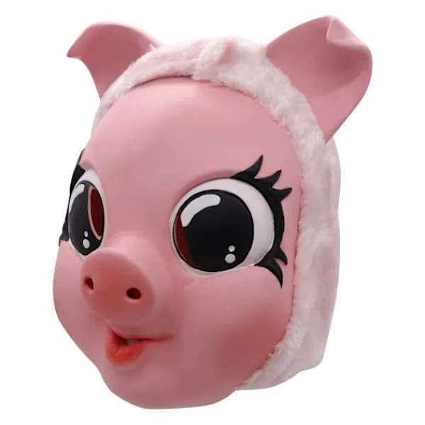 Kill Eves filmhuvudbonad, gris huvud rekvisita, söta djur, latexmasker, små perversa mördare> Masker