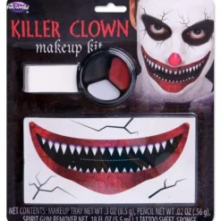 Sweden Quickstyle Killer Clownsmink Set Halloween Maskerad one size> Smink