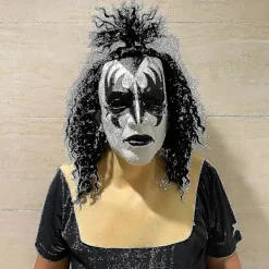 FMYSJ Kiss Bnd Gene Simmons Punk Msk Ltex Cosply Msker Chim Witz Rock Br Prty Hlloween Msker Kostym Rekvisit (FMY)> Masker