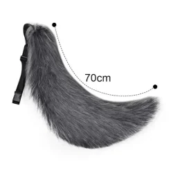 Konstgjord Päls Stor Svans Räv Katt Hund Varghals Set Halloween> Tillbehör