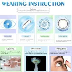 Unbranded Kontaktlinser färgade linser halloween blåa cosplay lins kontakt><noscript><img width=