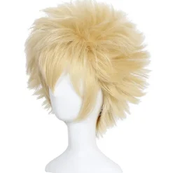 DMstore Kort Afro Fluffy Anime Cosplay Peruk Cosplay Peruk För Halloween(blond),wz-1328 (FMY)> Peruker