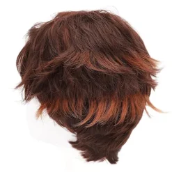 Kort brun syntetisk peruk för män för cosplay> Peruker