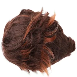 Kort brun syntetisk peruk för män för cosplay><noscript><img width=