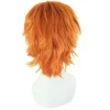 Kort orange peruk för män, maskerad, allsmäktig kostym, cosplay-peruker[CO]> Peruker