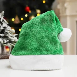 Bluedio Kort plysch julhatt Röd Grön Rosa lå Svart Grå Lila God Juldekorationer för hemmet Juldekorationer Navidad 2022 none> Huvudbonader