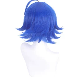 GeekAtmosphere Kort vågig mörkröd peruk Anime Tanjirou peruk Halloween kostymfest Cosplay peruk-BLÅ><noscript><img width=