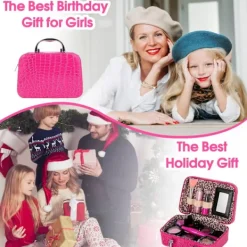 Kosmetisk lekset Med Läppstift Nagelfärg Ögonskuggor Och Smink Borstar><noscript><img width=