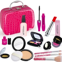 Kosmetisk lekset Med Läppstift Nagelfärg Ögonskuggor Och Smink Borstar><noscript><img width=