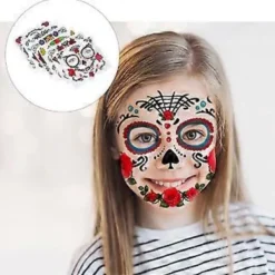 Kostymklistermärke för Día de los Muertos 12 st Tillfällig 16X15cm Blandade färger> Smink