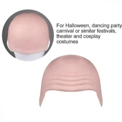 Kostymperuker Gummi Skallig Hätta Protetisk Skallig Hätta Skallig Hätta Peruk Halloween Kostymtillbehör Skallig Huvudmask GFC> Peruker