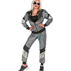 WAIDFU Kostymspårbyxa, Disco, 80-tals Outfit, Joggingdräkt, Maskeraddräkter L><noscript><img width=