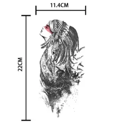Kotbs 6 Sheets Full Arm Temporary Tattoo, Waterproof Extra Large Temporary Tattoos For Women Men Adults Black Skull Rose Body Art Tattoo Sticker Fake | Fyndiq> Smink