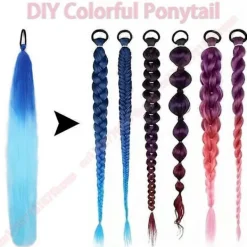 Kpop Demon Hunter Cosplay Kostym Rumi Mira Zoey Huvudbonad Halloween Party Hårperuk Lång Anime Cosplay Peruker för Barn> Peruker