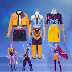 K-Pop Demon Hunter Cosplay Kostym | Rumi Mira Zoe Komplett Utrustning*Häxjägare-Rumi (enkel kappa)*L Witch Hunters-Rumi (enkel kappa){KDO} L | Fyndiq><noscript><img width=