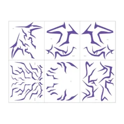 Kpop Demon Hunter Girl Group Tatuering Klistermärke Cosplay Blixt Demon Hunter Smink Ansiktsklistermärke rumi><noscript><img width=