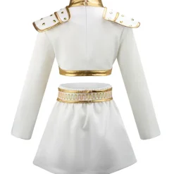 K-POP Demon Hunter Girl Group Rumi Stil Scenkostym Cosplay Outfit, Vit Set med Guldkanter, Barnpresent 140cm> Dräkter