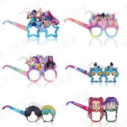 KPOP DEMON HUNTER party pappersglasögon dekoration party fotoglasögon atmosfär rekvisita Photo Glasses 12-Pack-Type A> Tillbehör