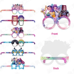 KPOP DEMON HUNTER party pappersglasögon dekoration party fotoglasögon atmosfär rekvisita Photo Glasses 12-Pack-Type A><noscript><img width=