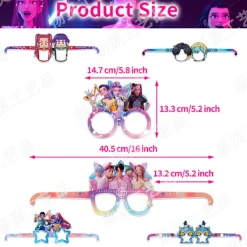 KPOP DEMON HUNTER party pappersglasögon dekoration party fotoglasögon atmosfär rekvisita Photo Glasses 12-Pack-Type A><noscript><img width=