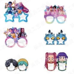KPOP DEMON HUNTER party pappersglasögon dekoration party fotoglasögon atmosfär rekvisita Photo Glasses 12-Pack - Type B><noscript><img width=