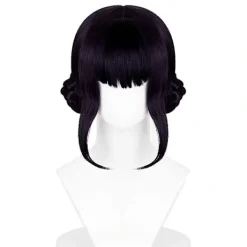 K-pop Demon Hunters Cosplay Peruk för Rumi, Mira, Zoe Karaktärer [JUN] Svart lila Zoey> Peruker