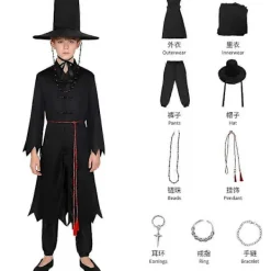 Kpop Demon Hunters Cosplay Kostym - Jinu Idol Outfit med Peruk och Hatt, okvecka Maskerad, Anime Rollspelsdräkt Kid 130> Dräkter