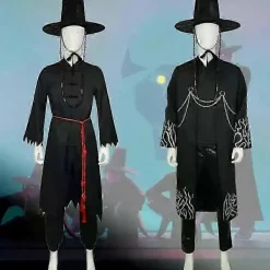 Kpop Demon Hunters Cosplay Kostym - Jinu Idol Outfit med Peruk och Hatt, okvecka Maskerad, Anime Rollspelsdräkt Kid 130><noscript><img width=