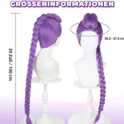 K-Pop Demon Hunters Kostym Sten Peruk Mira Zoe Realistisk Anime Cosplay Lila Sten Purple Rumi> Peruker