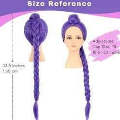 Gåva K-Pop Devil Hunter-dräkt, stenperuk, Mira Zoe realistisk anime-rollspel, Purple Stone> Peruker