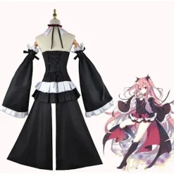 Krul Tepes Cosplay Kostym Anime Seraph of The End Owari No Seraph Krul Tepes Cosplay Peruk Häxa Vampyr Klänning Halloween Kläder -FA- Costume and Wig | Fyndiq> Dräkter