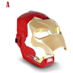 Kryc Marvel Avengers 4 Iron Man Captain America Mask Ljus Ljud Öppen Ansiktshjälm Mask För Barn Halloweenc A Thsidne><noscript><img width=
