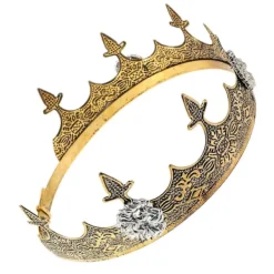 Kungakrona Vintage Design Legering Medeltida Kostymtillbehör För Scenföreställningar Och Temafester 1st><noscript><img width=