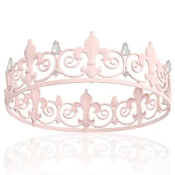 Kunglig krona i metall och tiaror för cosplay, bal och bal> Huvudbonader