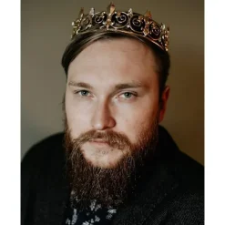 Kunglig kungakrona för män - Prinsens metallkronor och tiaror> Huvudbonader