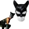 KOOLMEI Kvinna Sexig Katt Selina Kyle Mask Bruce Wayne Cosplay Kostym Latexhjälm Fancy Vuxen> Masker