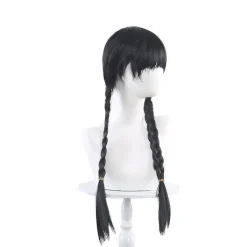 Kvinna Wednesday Addams Deluxe Kostymset Nevermore Uniform Outfit Peruker M Only Wigs><noscript><img width=