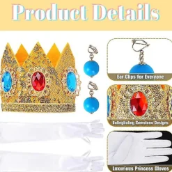 Kvinnor Flickor Prinsessan Peach Kostymtillbehör för Karneval Halloween Cosplay Fest><noscript><img width=