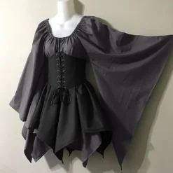 Kvinnor kort korsettklänning Halloween medeltida renässans kostym Bell> Dräkter