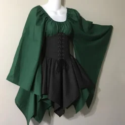Kvinnor Älv Cosplay Medeltida Kostymer Renässans Viktoriansk Gotisk Drottning Klänningar med Korsett Halloween Alver Performance Kläder -FA- S | Fyndiq><noscript><img width=