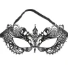 Kvinnors damer kristall strass dekoration sexig skär metall venetiansk maskeradmask för Halloween/kostymball/fest (svart)> Masker