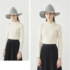 Kvinnors Häxhatt Trollkarl (Grå 56-58cm), Ullhatt Vuxen Kläder Festtillbehör Halloween Kamouflage Rollspel Mössa><noscript><img width=