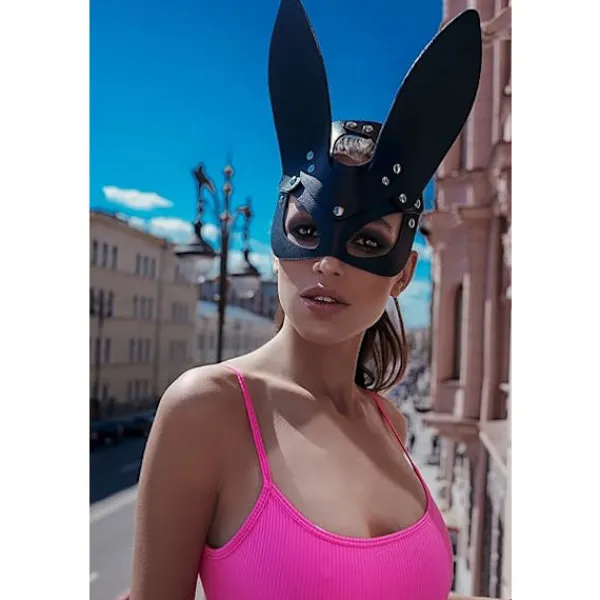 Kvinnors läder kattmask sexig halv ansiktsmask cosplay kostym rekvisita fest maskerad accessoarer> Masker