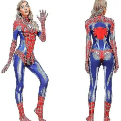Kvinnors piderman Bodysuit Halloween Cosplay kostym S M> Dräkter