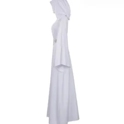 Holocky Kvinnors Princess Leia Cosplay Kostym Vit Klänning M><noscript><img width=