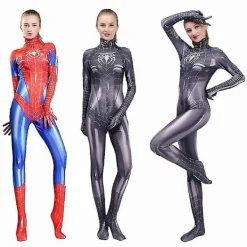 Kvinnors Spiderman Superhjälte Sexig Jumpsuit Kostym Flicka Cosplay Outfit S> Dräkter