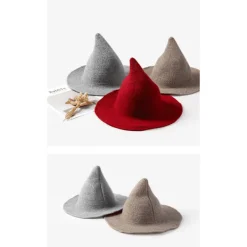 Kvinnors ullspetsig häxhatt för Halloween jul kostymfest><noscript><img width=