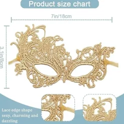 Kvinnors venetianska mask, Halloween-fest maskerad venetiansk mask spetsmask> Masker