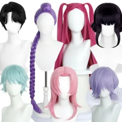 KZQ -Demon K-pop Hunter Kostym Rumi Peruk Mira Zoe Realistisk Anime Cosplay Peruk för Cosplay Konvent Lila Rumi vuxen【Peruk】 Abby (scalp) | Fyndiq> Peruker