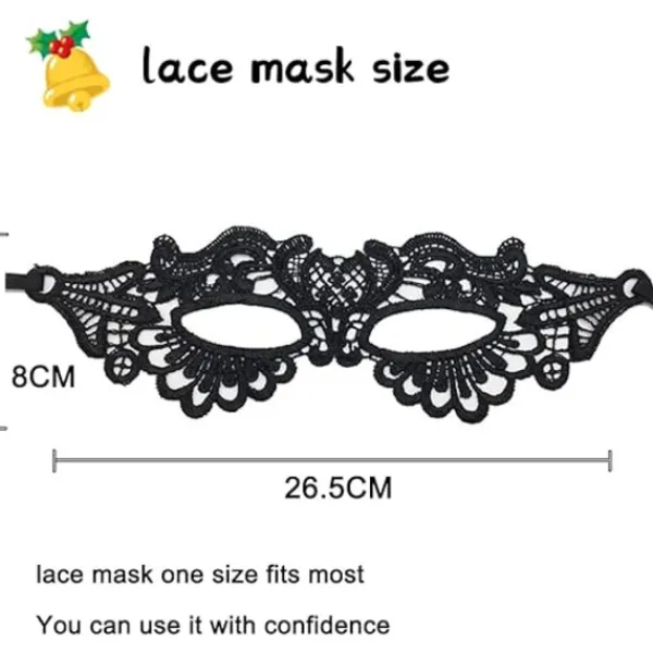 Lady of Luck venetiansk mask för män spetsmask venetiansk mascara bal halloweenfest> Masker